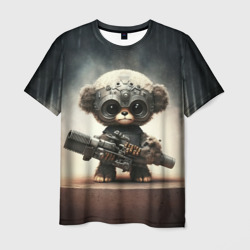 Мужская футболка 3D Cute Animal with a gun