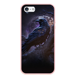 Чехол для iPhone 5/5S матовый Ворон во мраке