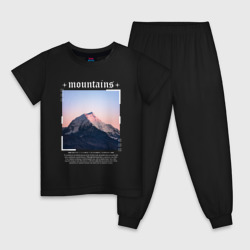 Детская пижама хлопок Горы mountains