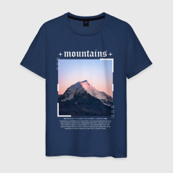 Мужская футболка хлопок Горы mountains