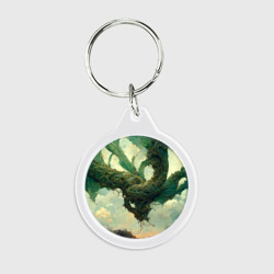 Брелок круглый Рисунок нейросети