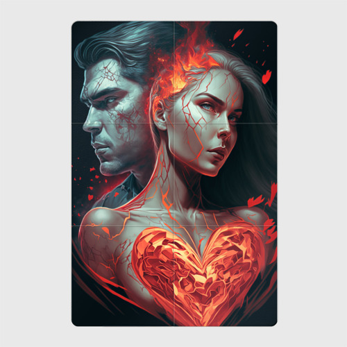 Магнитный плакат 2x3 с принтом Борьба за любовь, вид спереди №1