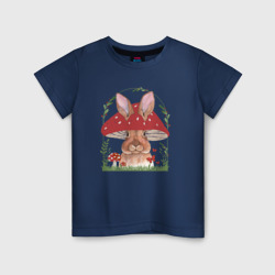 Детская футболка хлопок Зайчик в шляпке-гриб
