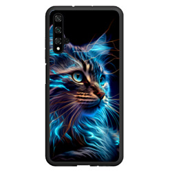 Чехол для Honor 20 Неоновый кот искрящий молниями