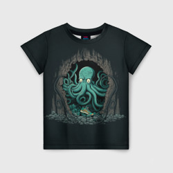 Детская футболка 3D Морское чудовище
