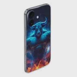 Чехол для iPhone 16 силиконовый с защитой камеры Накаченный бык - фото 2