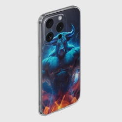 Чехол для iPhone 15 Pro Max силиконовый с защитой камеры Накаченный бык - фото 2