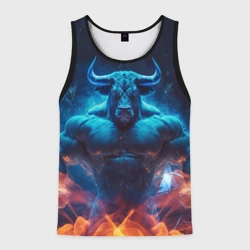 Мужская майка 3D Накаченный бык