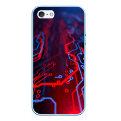 Чехол для iPhone 5/5S матовый Neon Cyberpunk steel