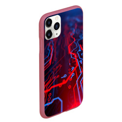 Чехол для iPhone 11 Pro Max матовый Neon Cyberpunk steel - фото 2