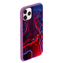 Чехол для iPhone 11 Pro Max матовый Neon Cyberpunk steel - фото 2