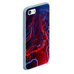 Чехол для iPhone 5/5S матовый Neon Cyberpunk steel - фото 2