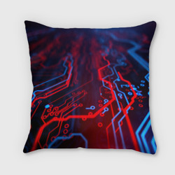 Подушка 3D Neon Cyberpunk steel