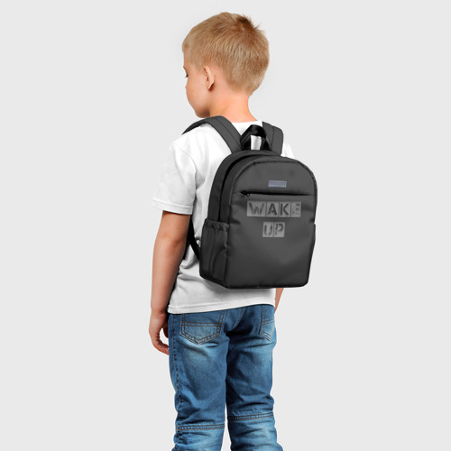 Детский рюкзак 3D с принтом Wake up, фото на моделе #1