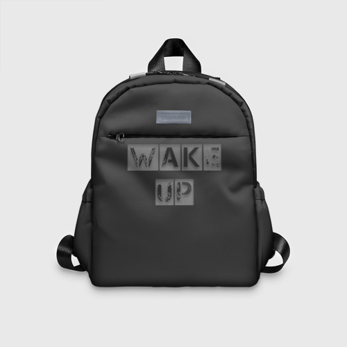 Детский рюкзак 3D с принтом Wake up, вид спереди #2