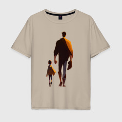 Мужская футболка хлопок Oversize Отец и его сын