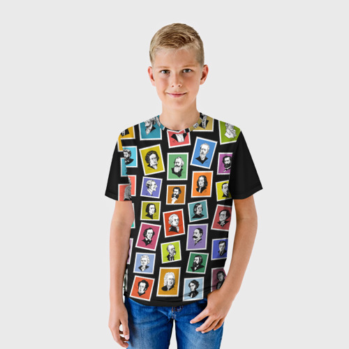 Детская футболка 3D Великие композиторы, цвет 3D печать - фото 3