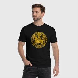 Мужская футболка хлопок Бог Один на Слейпнире - фото 2