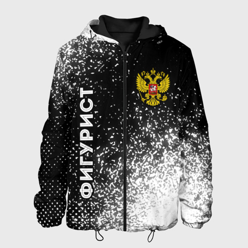 Мужская куртка 3D Фигурист из России и герб РФ: надпись, символ, цвет 3D печать