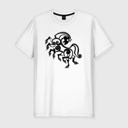 Мужская футболка хлопок Slim Слейпнир конь Бога Одина