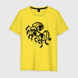Мужская футболка хлопок Слейпнир конь Бога Одина