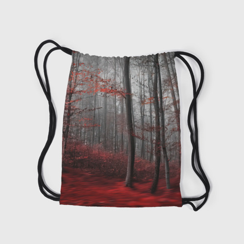 Рюкзак-мешок 3D Уэнсдэй осенний лес - фото 7