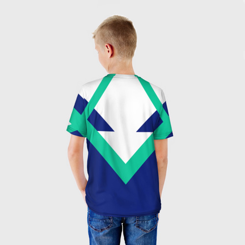 Детская футболка 3D с принтом Спорт 90х FIRM, вид сзади #2