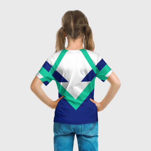 Детская футболка 3D с принтом Спорт 90х FIRM, вид сзади #2