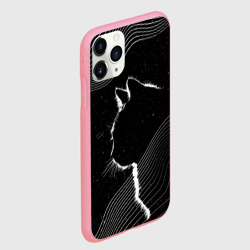 Чехол для iPhone 11 Pro Max матовый Силуэт котика в космосе - фото 2