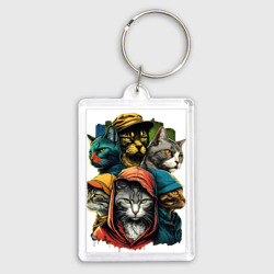 Брелок прямоугольный 35*50 Уличные коты