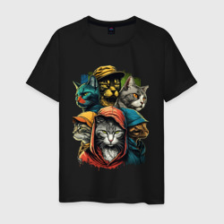 Мужская футболка хлопок Уличные коты