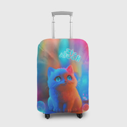 Чехол для чемодана 3D Милый котенок - тай-дай