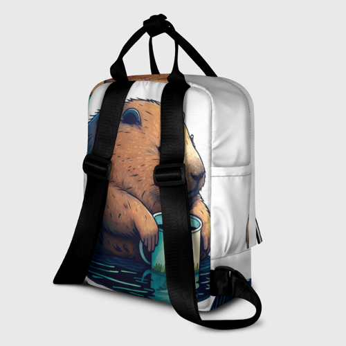 Женский рюкзак 3D Капибара отдыхает с чашкой - фото 5
