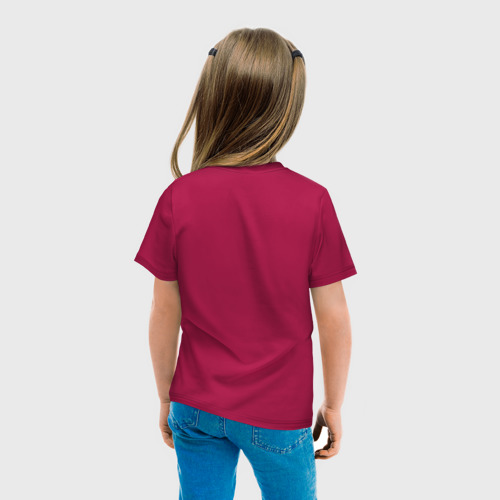 Детская футболка хлопок I like diving, цвет маджента - фото 6