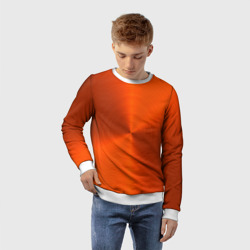 Детский свитшот 3D Оранжевый волнообразный дисковый узор - фото 2