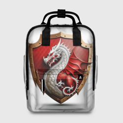 Женский рюкзак 3D Щит с драконом