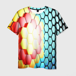 Мужская футболка 3D Shape abstract color