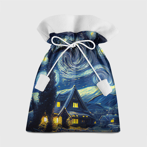 Подарочный 3D мешок Новогодняя ночь - имитация Ван Гога