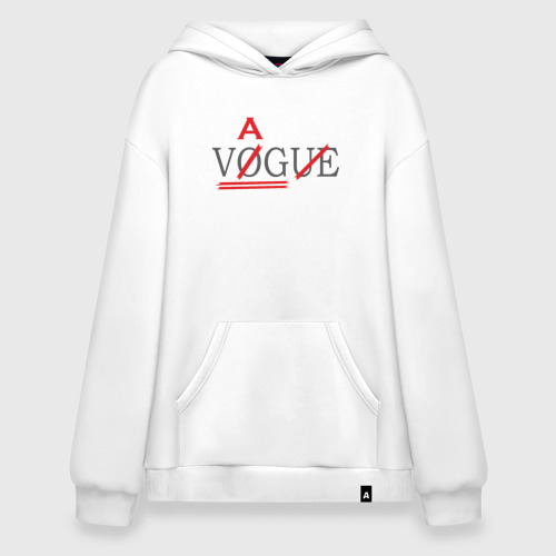 Худи SuperOversize хлопок Vag not Vogue, цвет белый