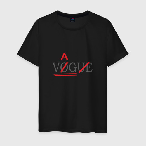 Мужская футболка хлопок с принтом Vag not Vogue, вид спереди #2