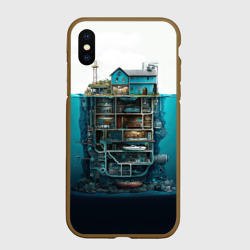 Чехол для iPhone XS Max матовый Подводный дом