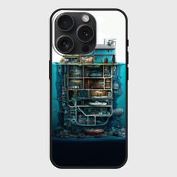 Чехол силиконовый для Apple iPhone 15 Pro матовый Подводный дом