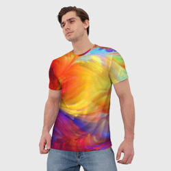 Мужская футболка 3D Бесконечные краски - фото 2