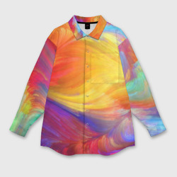 Мужская рубашка oversize 3D Бесконечные краски