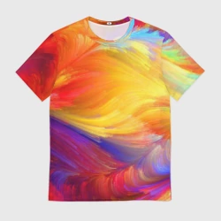 Мужская футболка 3D Бесконечные краски