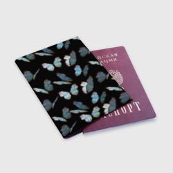 Обложка для паспорта матовая кожа Butterflies pattern - фото 2
