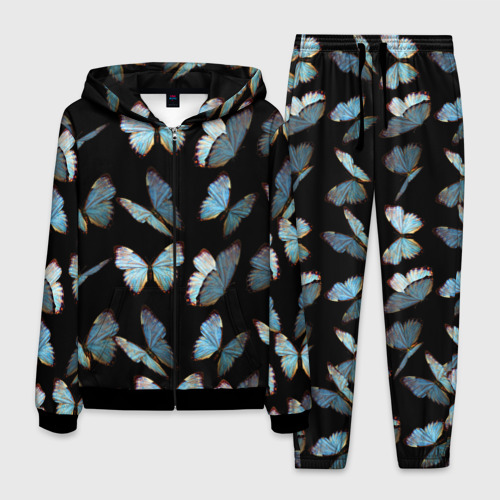 Мужской 3D костюм с принтом Butterflies pattern, вид спереди #2
