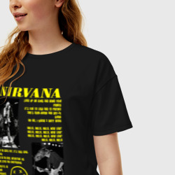 Женская футболка хлопок Oversize Nirvana SLTS - фото 2