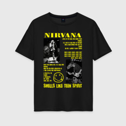 Женская футболка хлопок Oversize Nirvana SLTS