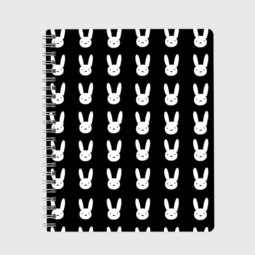 Тетрадь Bunny pattern black